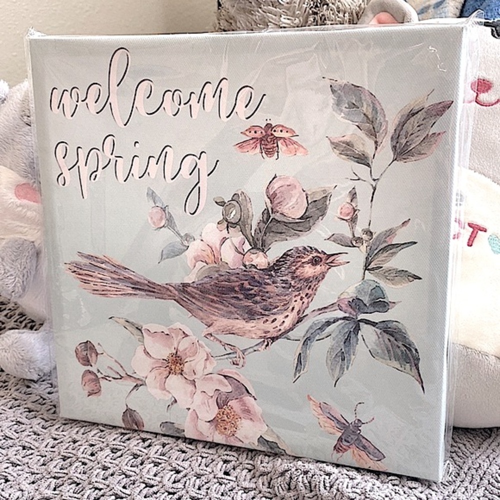 NEW IN PACKAGE • “Welcome Spring” • Wall Art Painting 🌸